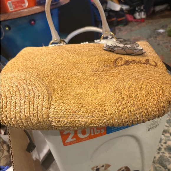 Coach Bleecker Straw Tote, - Picture 8 of 8